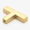 Gliderite Hardware 2-in. Solid Square Cabinet T-Knob Brass Gold 21683-T-BG-1 - alternate 2
